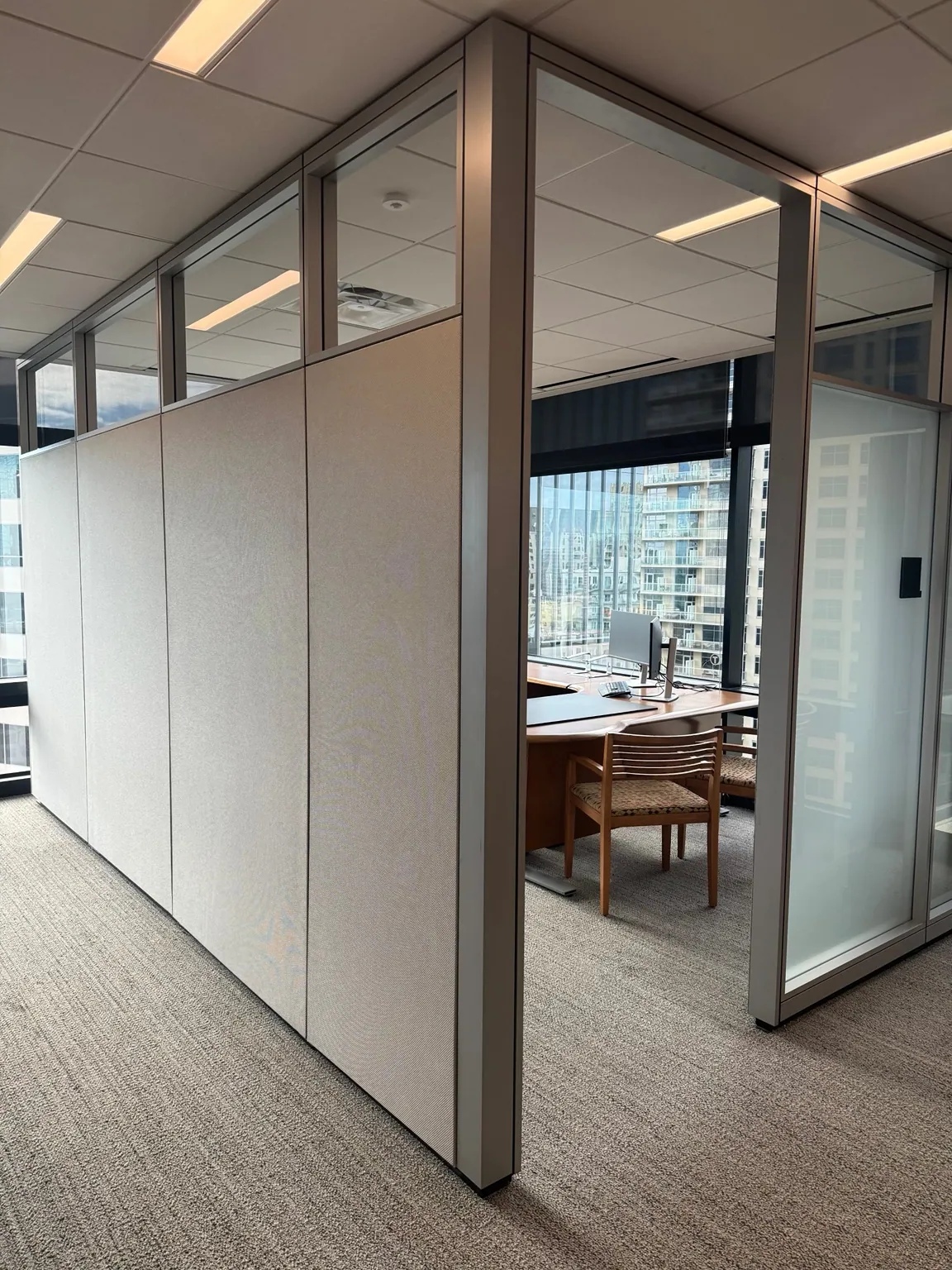 Private office partitions
