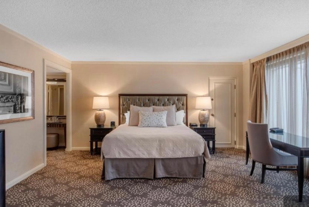 Traditional hotel guest room suite