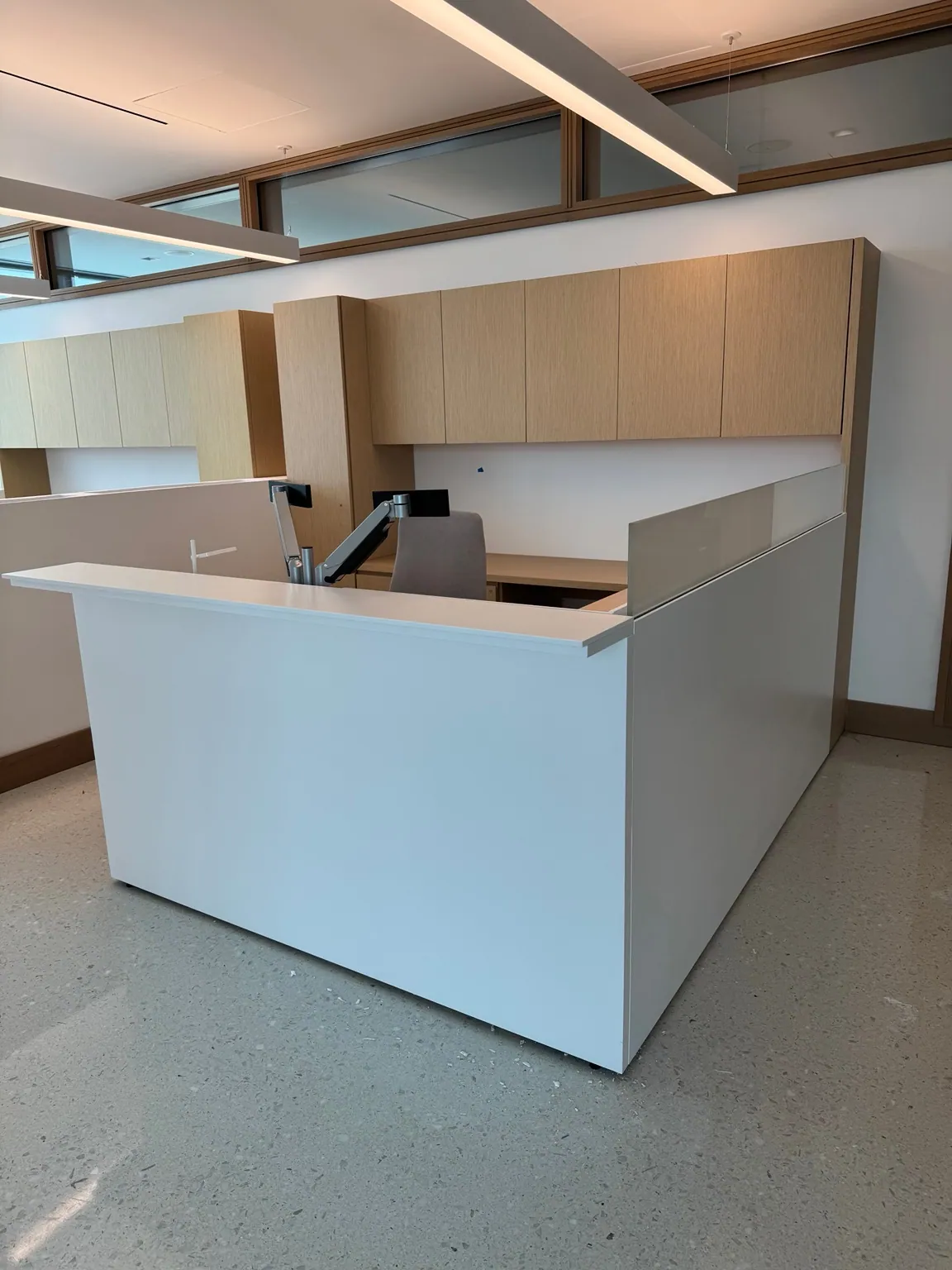 Reception desk installation